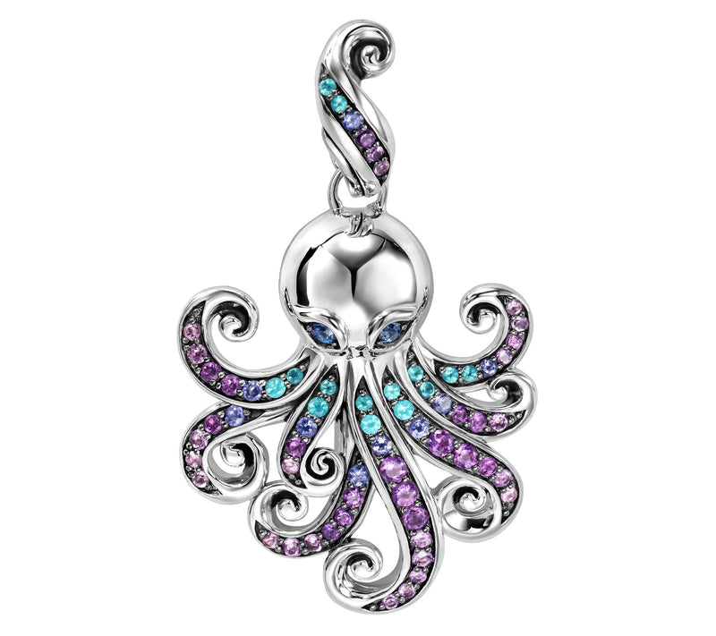 Third Person Sterling Sea & Soul Octopus Gemstone Enhancer — View 9