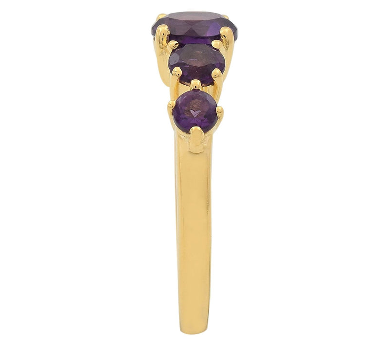 Affinity Gems 5-Stone Gemstone Ring, 14K Gold Plated — View 5