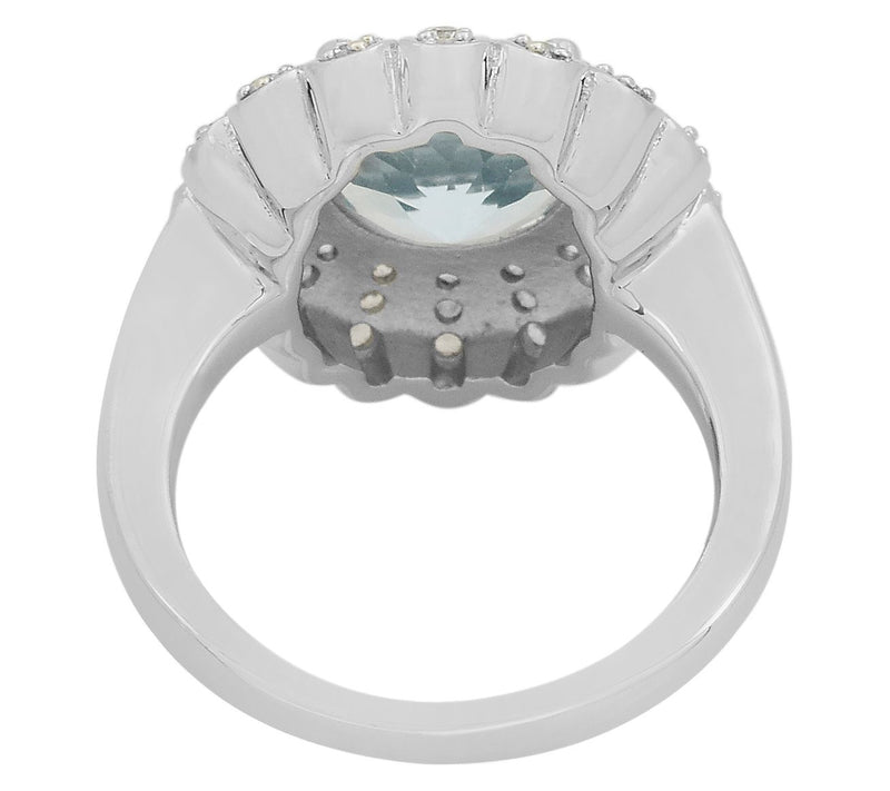 Affinity Gems Blue Topaz Floral Cocktail Ring,Sterling Silver — View 5