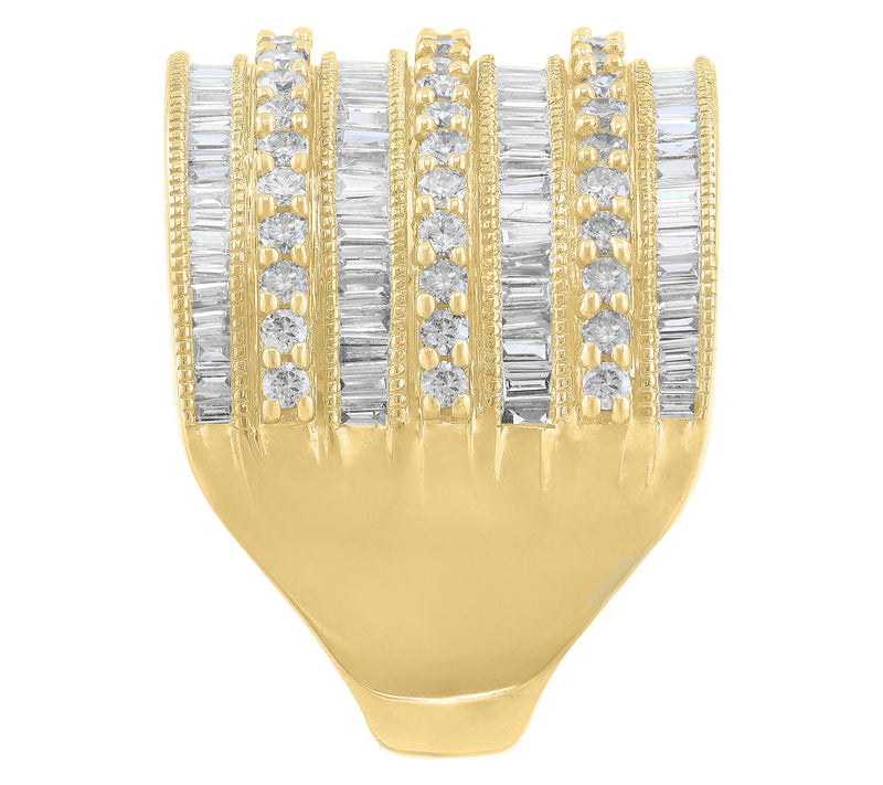 Effy 1.45 cttw Diamond Multi-Row Ring, 14K Gold — View 3