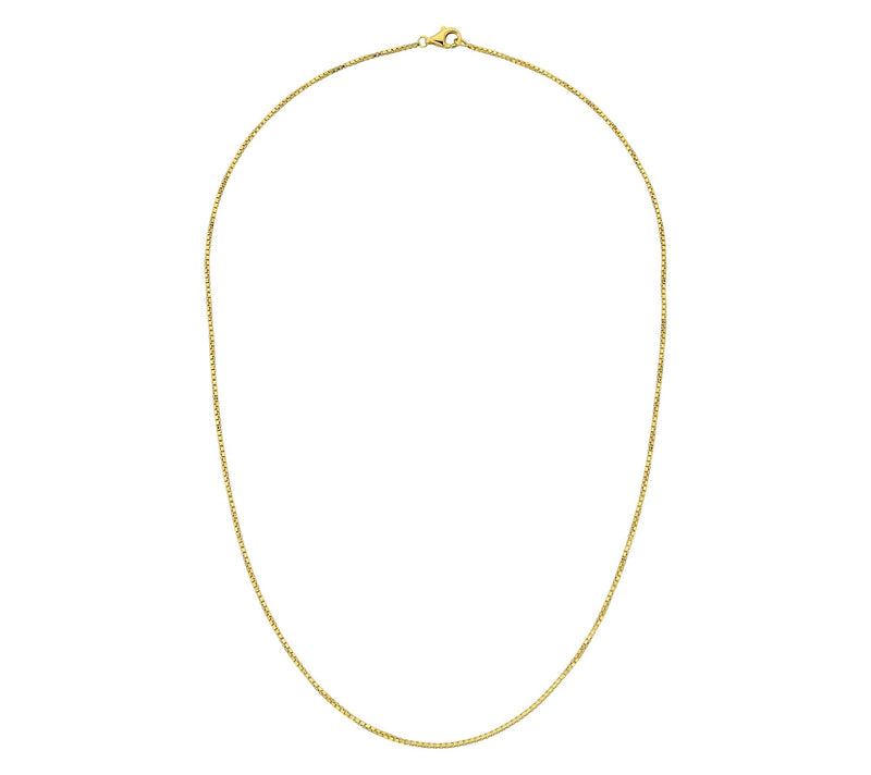 Silver Style 1mm Solid Box Chain Necklace, Sterling Silver — View 7