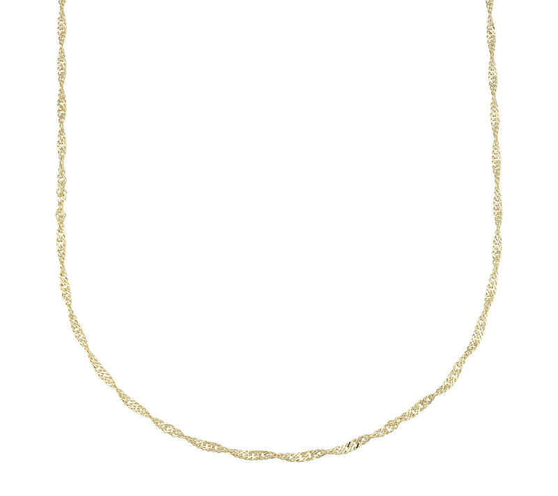 Silver Style 1.7mm Solid Singapore Chain Necklace, Sterling — View 3