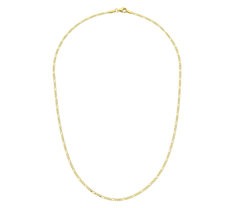 Silver Style 2mm Solid Figaro Chain Necklace, Sterling Silver — View 7