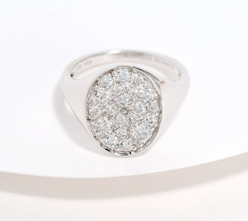 JEN by Jennifer Miller Lab Grown Diamond Pave Ring, Sterling — View 3