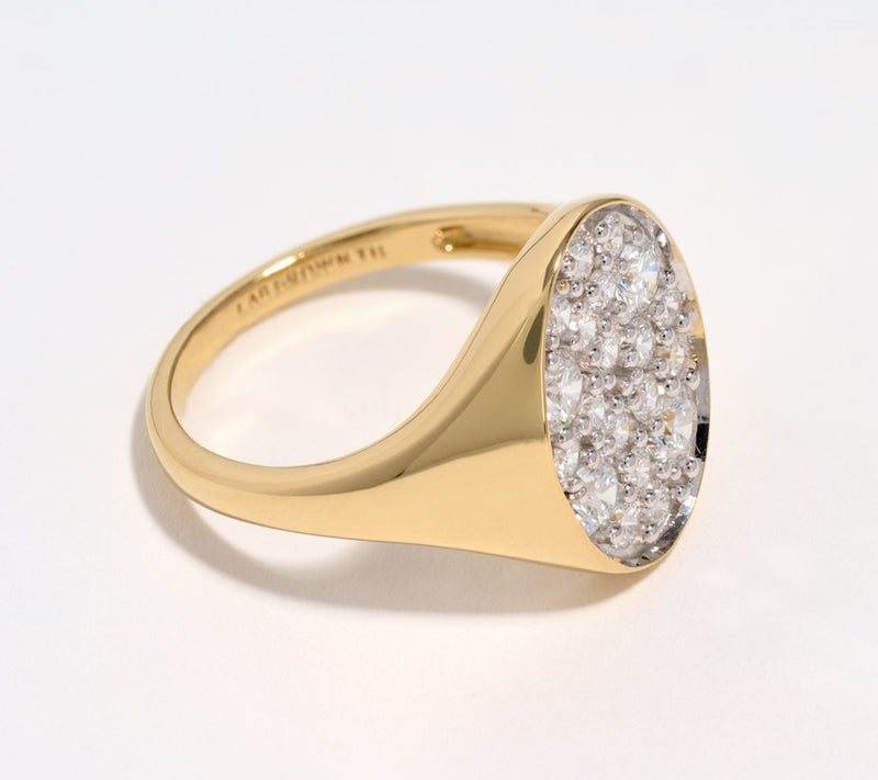 JEN by Jennifer Miller Lab Grown Diamond Pave Ring, Sterling — View 4