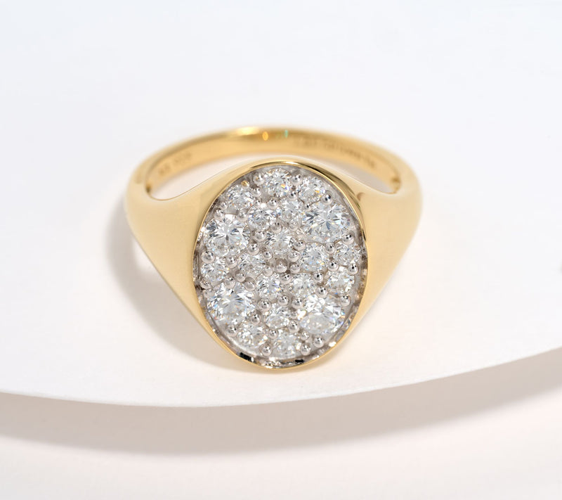 JEN by Jennifer Miller Lab Grown Diamond Pave Ring, Sterling — View 9