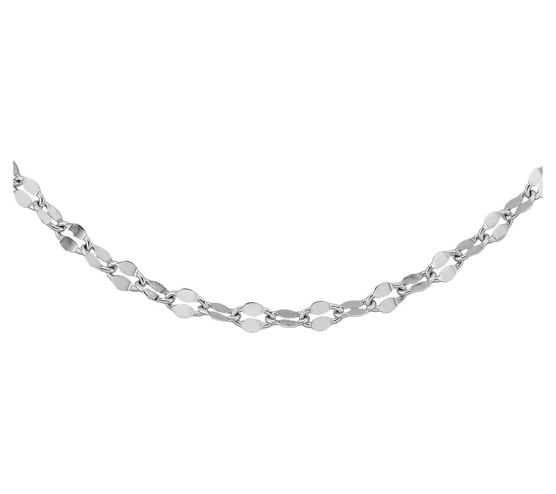 Silver Style 2.7mm Solid Mirror Link Chain Necklace, Sterling — View 4