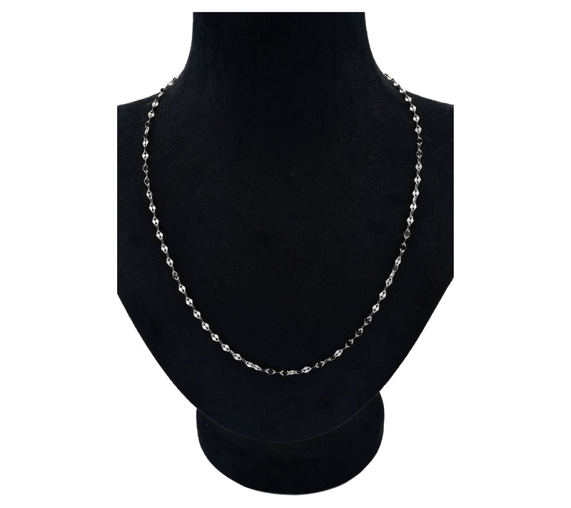 Silver Style 2.7mm Solid Mirror Link Chain Necklace, Sterling — View 5