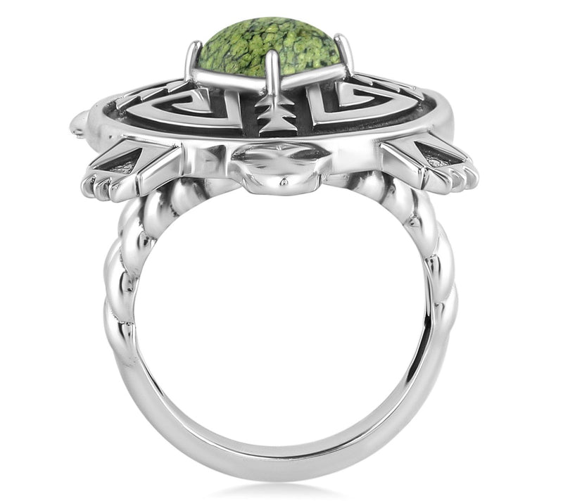 Fritz Casuse Sterling Silver Gemstone Split Shank Turtle Ring — View 6