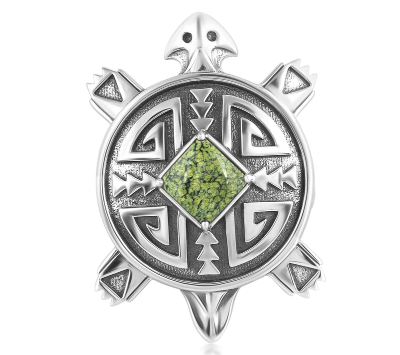 Fritz Casuse Sterling Silver Gemstone Split Shank Turtle Ring — View 5
