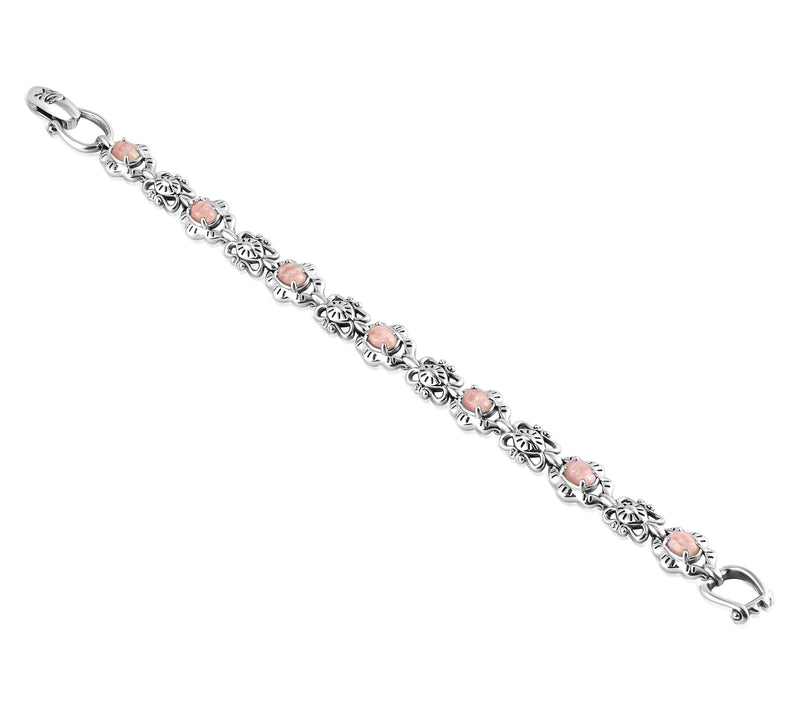 American West Sterling Oval Gemstone Tennis Bracelet — View 8