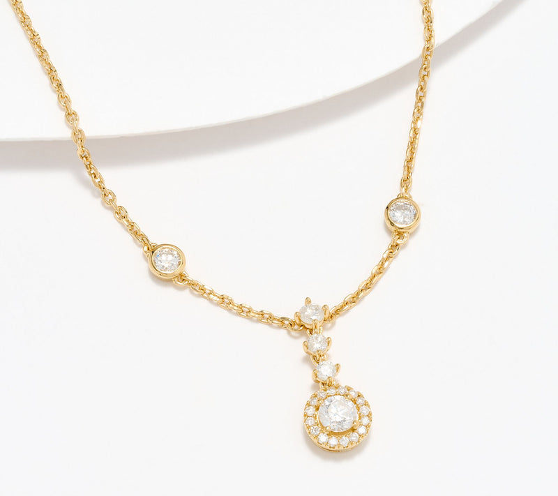 Affinity Diamonds 0.65 cttw Drop 18" Necklace Sterling Silver — Main view