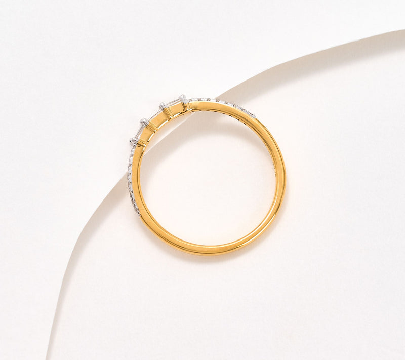 Accents by Affinity Triple Baguette 0.15 cttw Ring, Sterling Silver — View 8