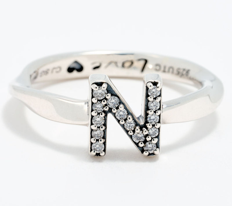 Christian James by Scott Grimes Sterling Silver Diamond Accent Initial Ring — View 29
