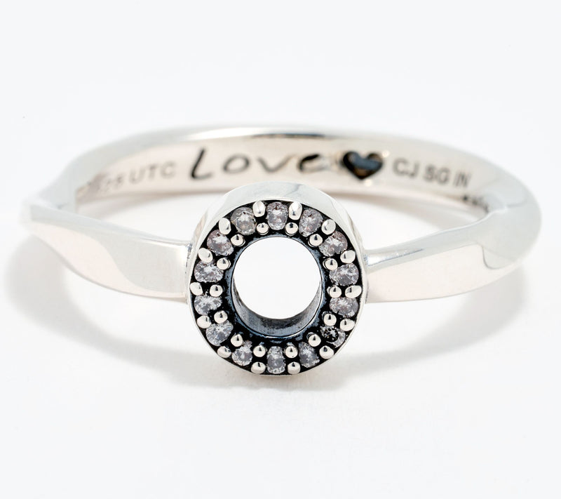 Christian James by Scott Grimes Sterling Silver Diamond Accent Initial Ring — View 31