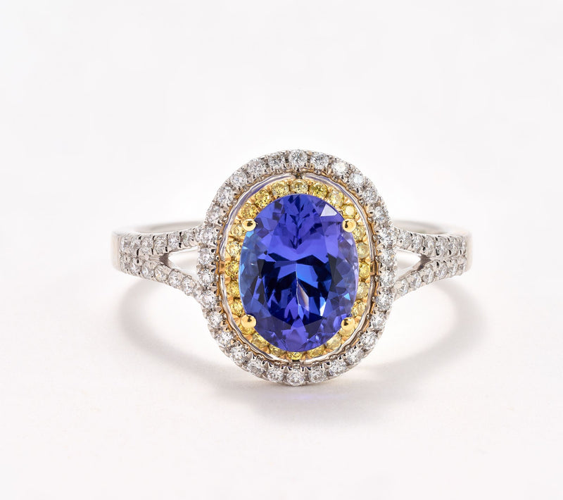 Pure Tanzanite by Jeff Moseley 1.5ct Oval Tanzanite Ring, 18K Gold — Main view