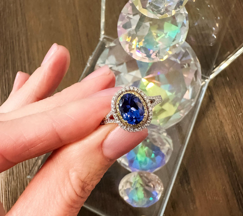 Pure Tanzanite by Jeff Moseley 1.5ct Oval Tanzanite Ring, 18K Gold — View 5
