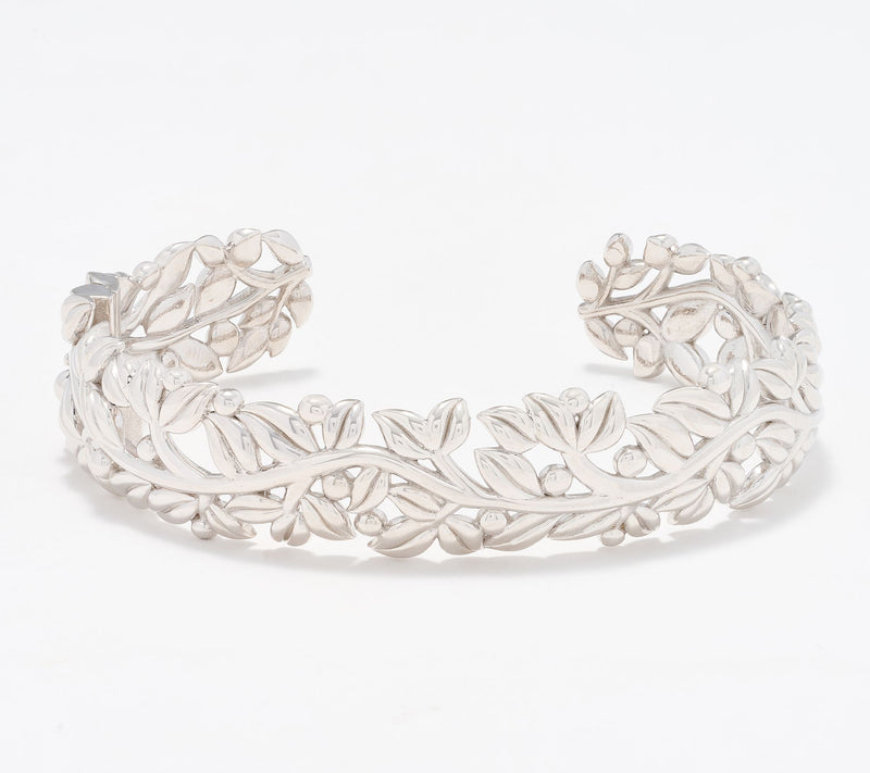 Christian James by Scott Grimes Sterling Silver Legacy Peace Hinged Cuff — Main view
