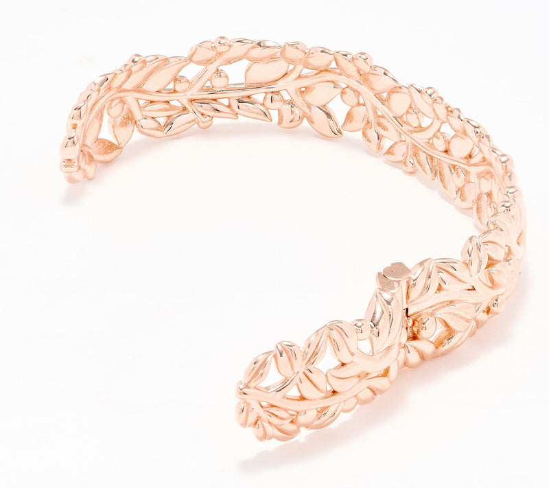 Christian James by Scott Grimes 14K Rose Clad Legacy Peace Hinged Cuff — View 3