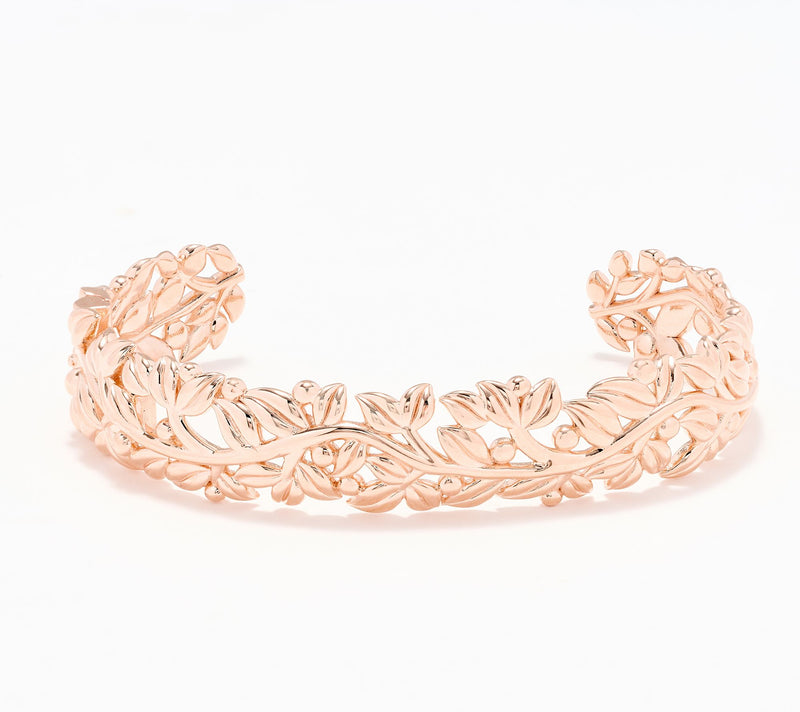 Christian James by Scott Grimes 14K Rose Clad Legacy Peace Hinged Cuff — Main view