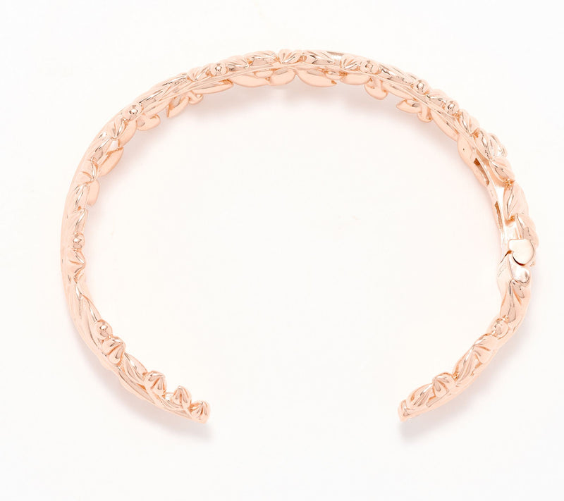 Christian James by Scott Grimes 14K Rose Clad Legacy Peace Hinged Cuff — View 2