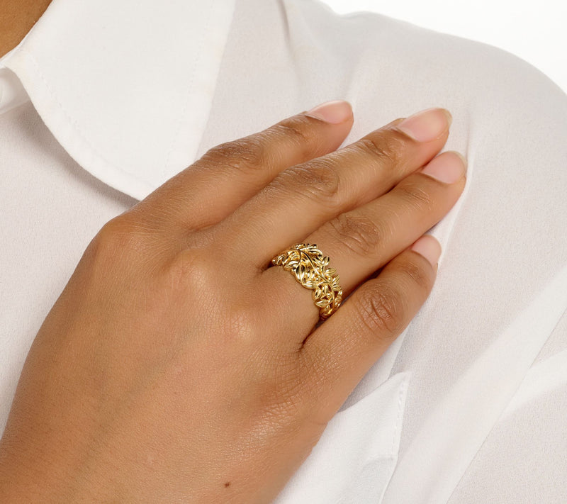 Christian James by Scott Grimes 14K Gold Clad Legacy Peace Ring — View 3