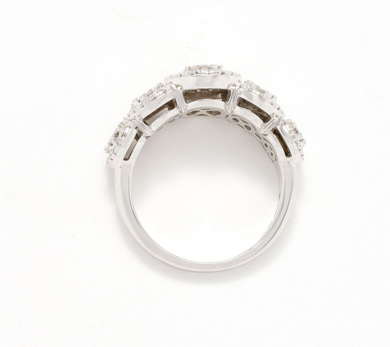 Affinity Diamonds Baguette & Round 1.00 cttw Ring, 14K Gold — View 2