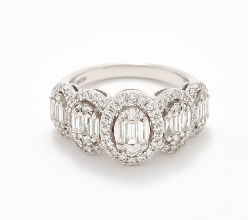 Affinity Diamonds Baguette & Round 1.00 cttw Ring, 14K Gold — Main view