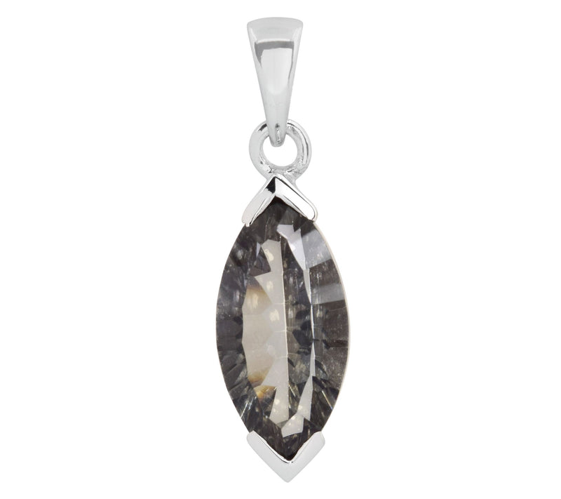 Affinity Gems Black Coated Quartz Pendant, Sterling Silver — Main view