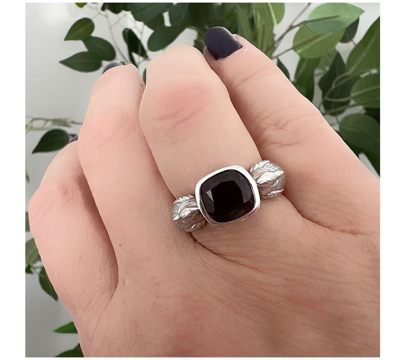 Goddaughters Sterling Silver Garnet Cardinal Ring — View 5