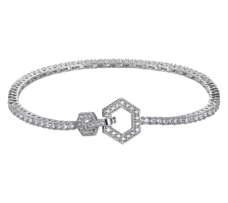 Sterling Silver 2.30 cttw Moissanite Tennis Bracelet — View 2