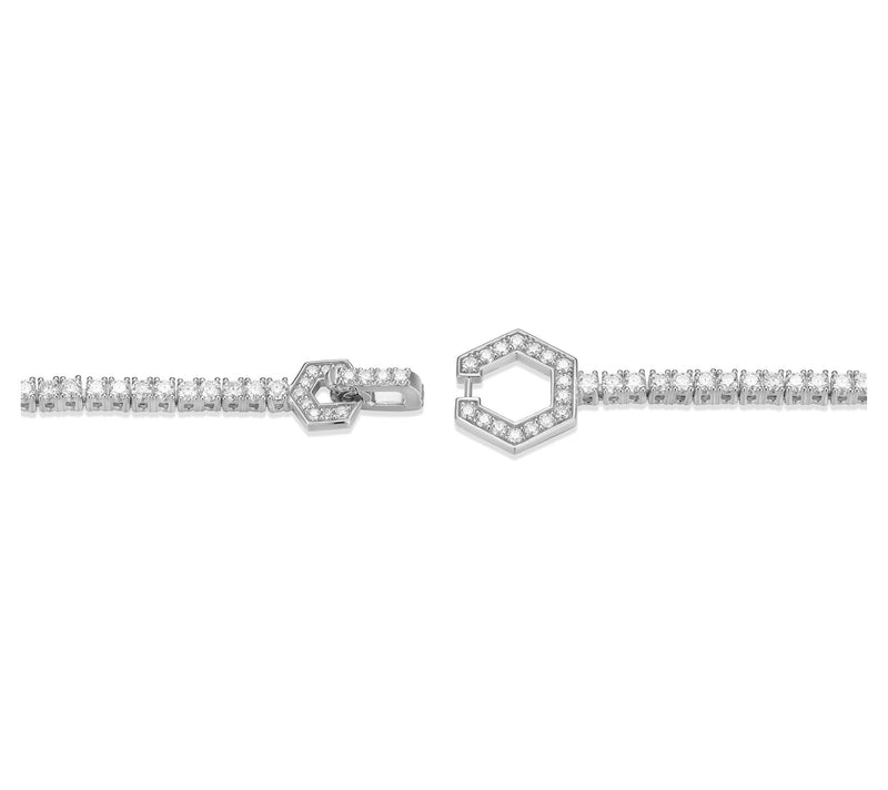 Sterling Silver 2.30 cttw Moissanite Tennis Bracelet — View 3
