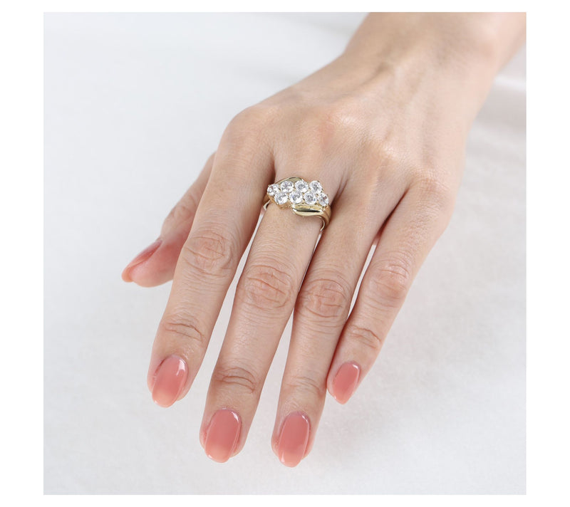 Ariva 18K Gold Clad Diamonique Malibu Ring — View 5