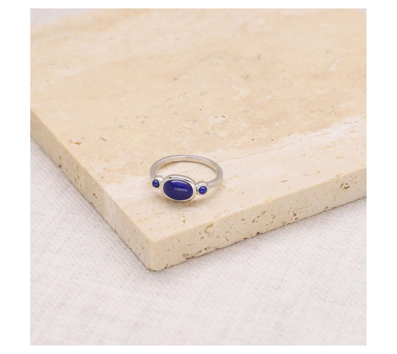 Ariva Sterling Silver Lapis Capri Ring — View 4