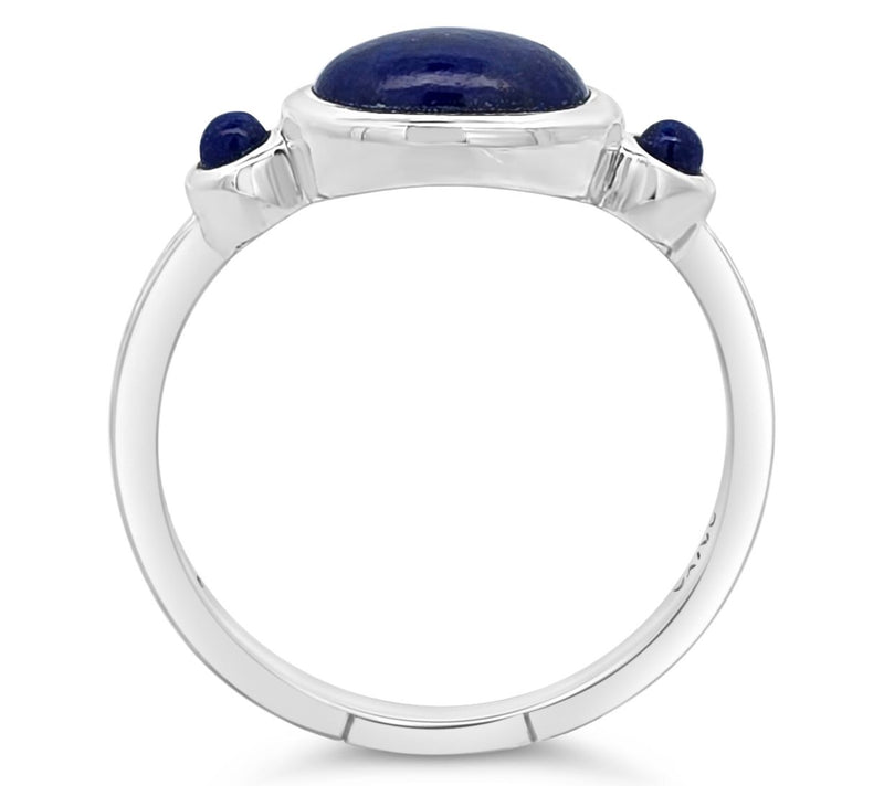 Ariva Sterling Silver Lapis Capri Ring — View 2