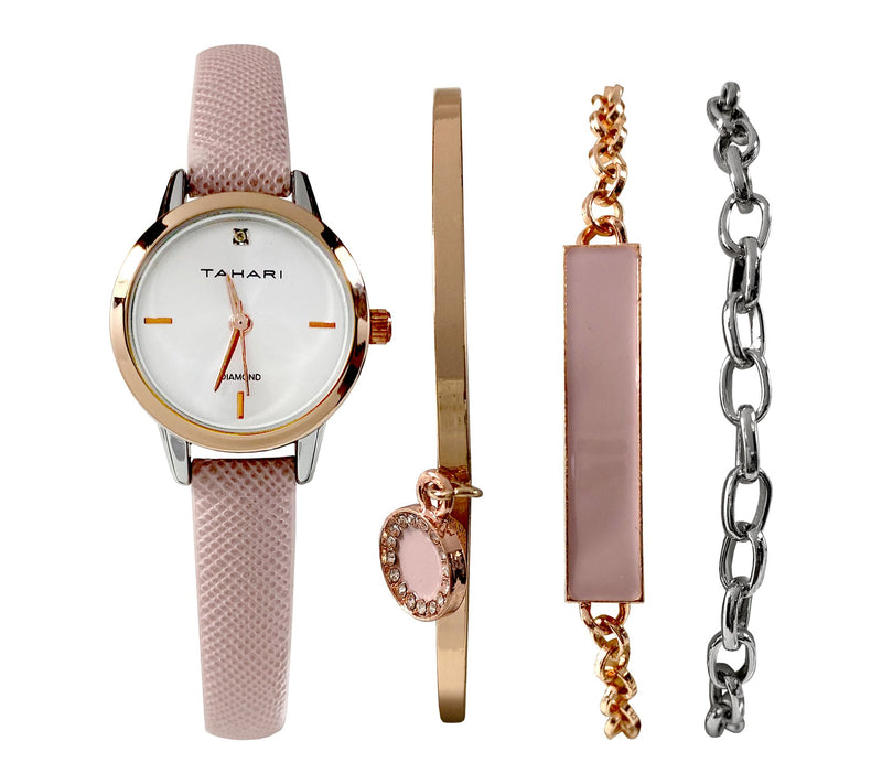 Tahari Women's Two-Tone 4 Piece Bracelet & Watch Set — Main view