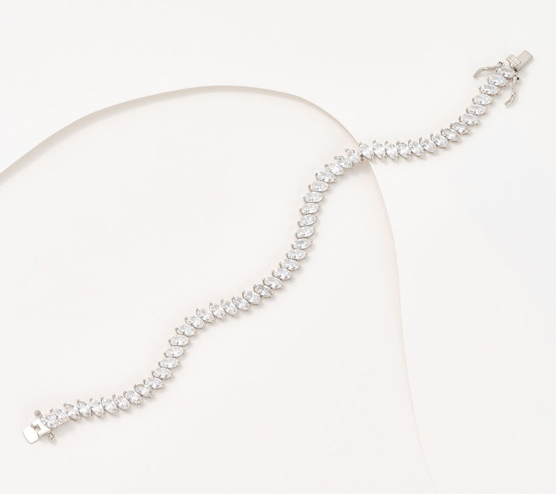 Diamonique Classics 5cttw Tennis Bracelet, Sterling Silver — Main view