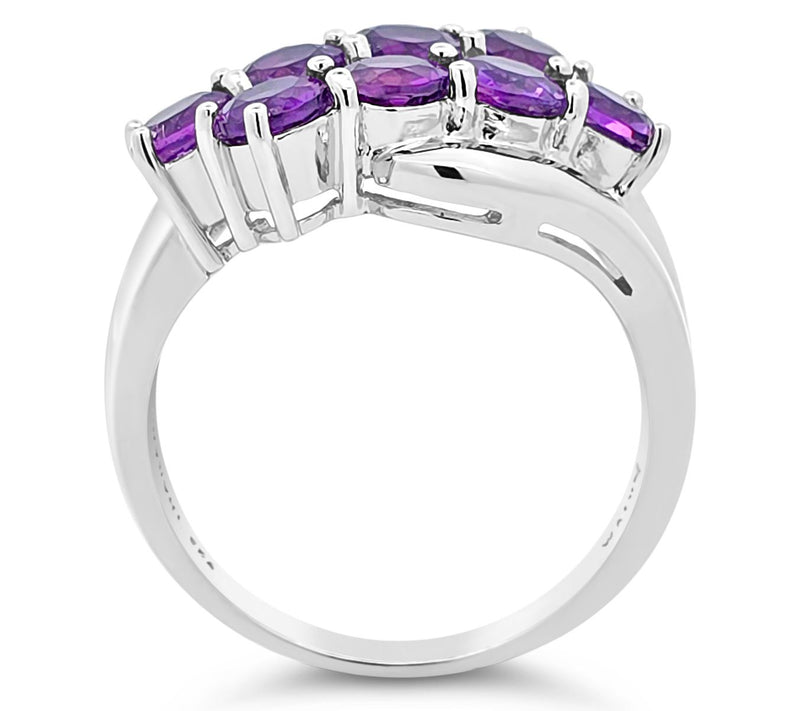 Ariva Sterling Silver Amethyst Malibu Ring — View 3