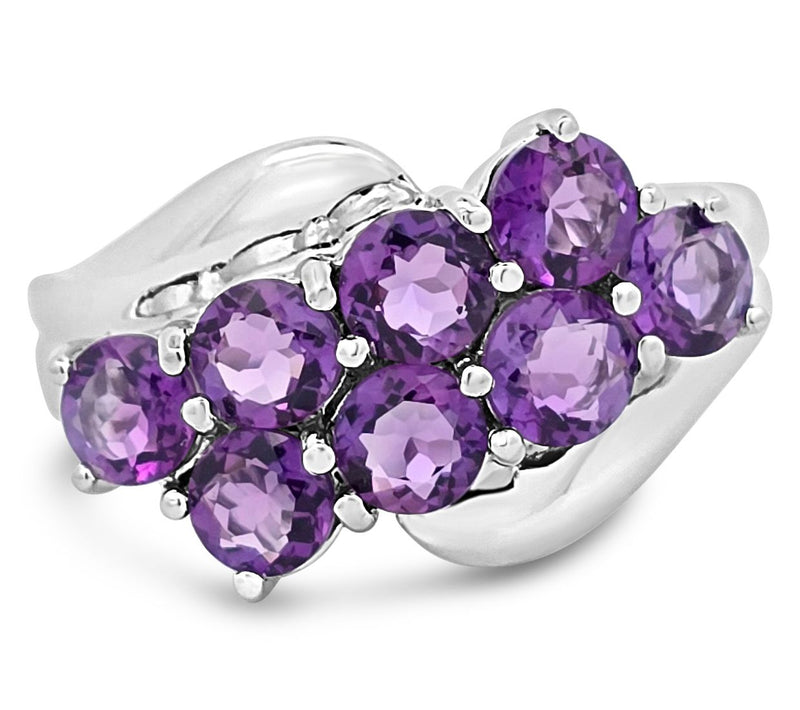 Ariva Sterling Silver Amethyst Malibu Ring — Main view