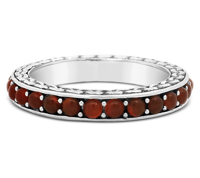 Tiffany Kay Studio Sterling Purl Knit GemstoneEternity Ring — View 12