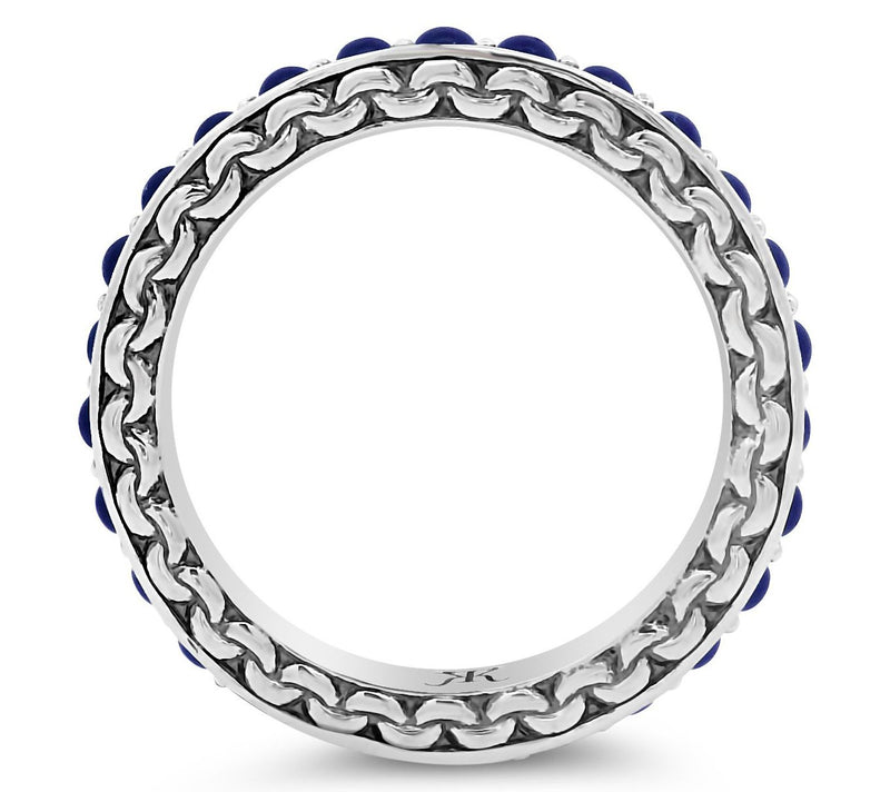 Tiffany Kay Studio Sterling Purl Knit GemstoneEternity Ring — View 4