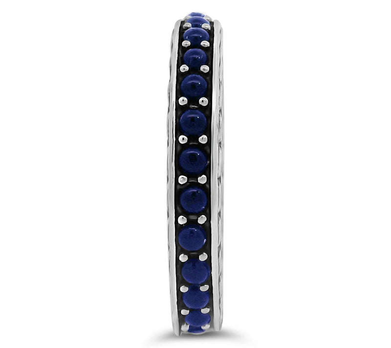 Tiffany Kay Studio Sterling Purl Knit GemstoneEternity Ring — View 5
