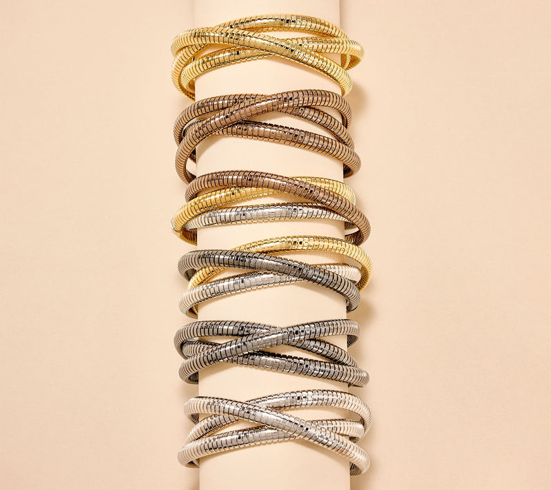 David Markstein Bronze Three Strand Slip-On Tubogas Bracelet — View 16
