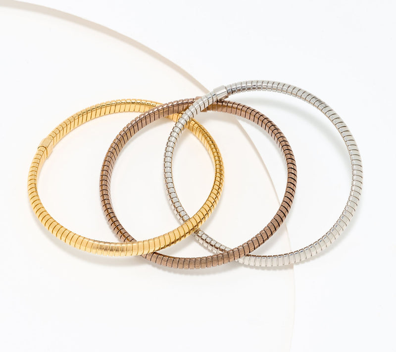 David Markstein Bronze Three Strand Slip-On Tubogas Bracelet — View 14