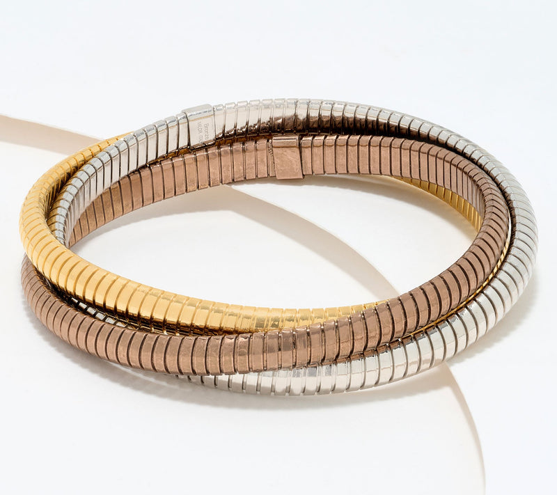 David Markstein Bronze Three Strand Slip-On Tubogas Bracelet — View 13