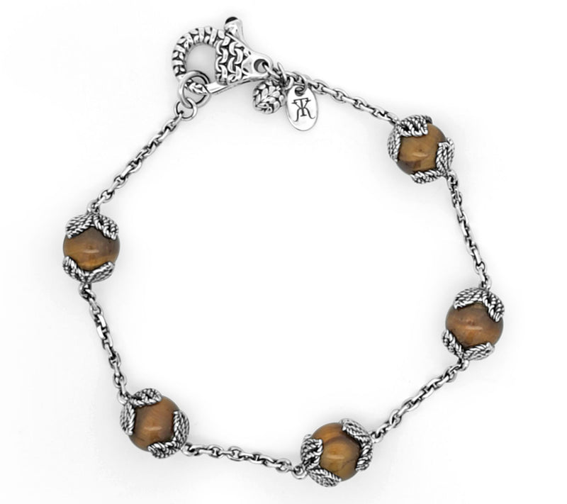 Tiffany Kay Studio Sterling Silver Tiger's EyeBead Bracelet — View 2