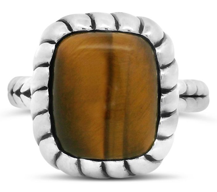 Tiffany Kay Studio Sterling Gemstone Herringbone Ring — Main view