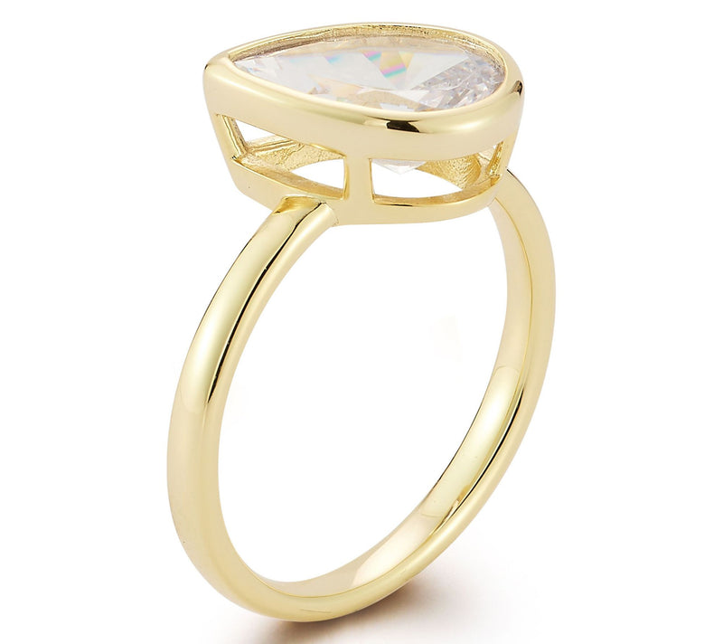 Rachel Zoe Pear Cut Solitaire Ring, Sterling — View 6