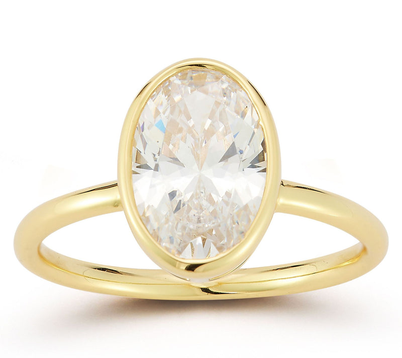 Rachel Zoe Oval Cut Solitaire Ring, Sterling — View 5