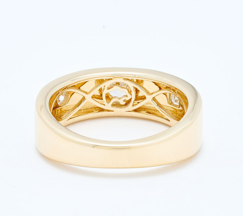 Effy Lab Grown Diamond Panther Cut Band Ring, 14K Gold — View 4